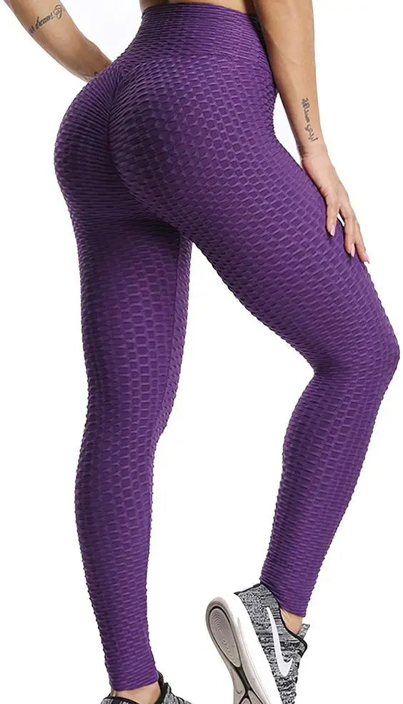 Women Seamless Push Up Leggings High Waist Anti Cellulite Peach Lift Yoga Pants Zippmart