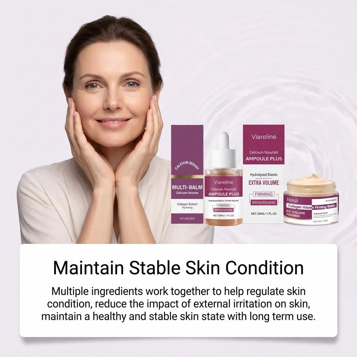 Collagen Skincare Set with Ampoule, Cream & Balm Zippmart